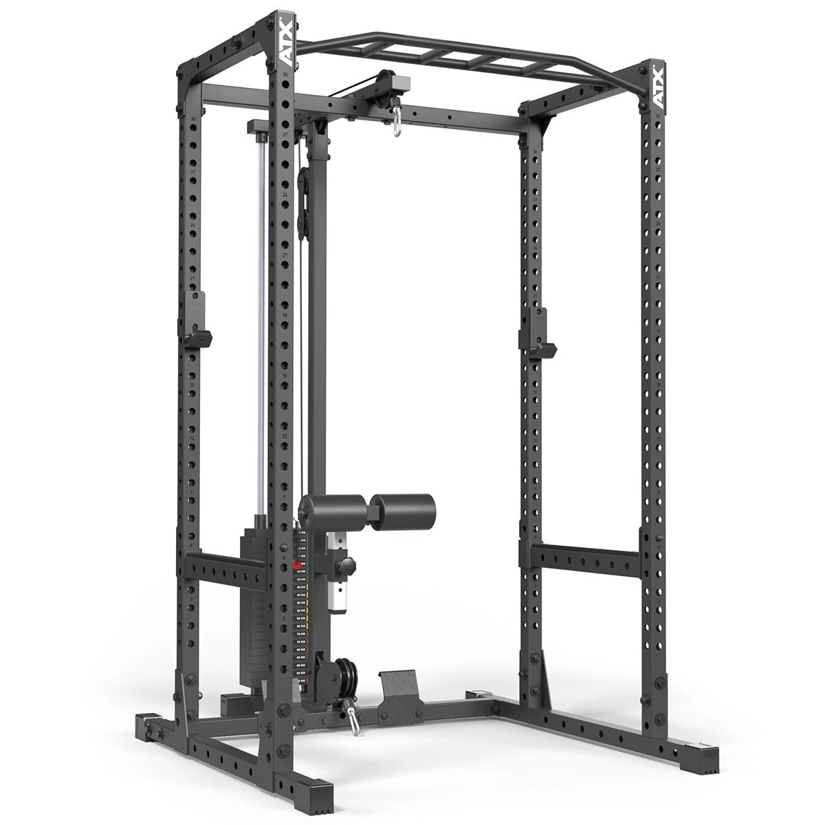 ATX® Power Rack 510 ja taljalaite 100 kg painopakalla