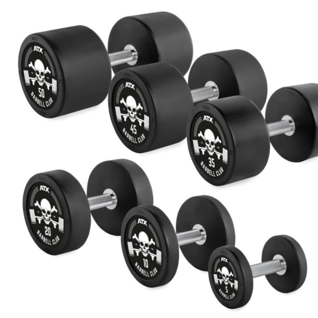 ATX® PRO-Style musta Barbell Club käsipainosarja 5-20 kg