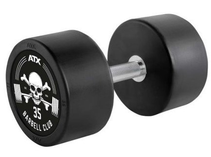 ATX® PRO-Style musta barbell club kumitettu käsipaino 35kg