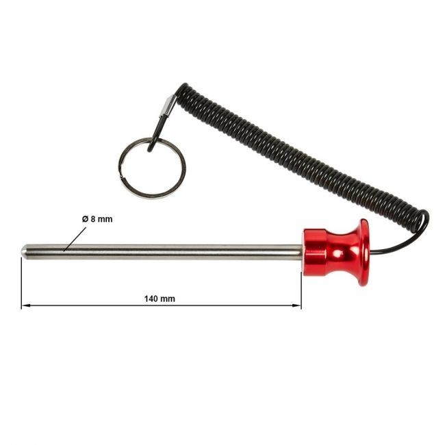 Painopakan säätötappi alumiini 8x140 mm magneetilla