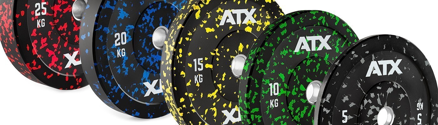ATX® Levypainot Color Splash Rubber Bumper plates