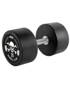 ATX® PRO-Style musta Barbell Club käsipainosarja 5 - 20 kg RDB-ATX-Satz-5-20-BC logo on black background