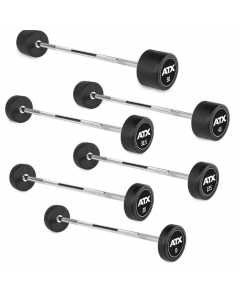 ATX® Pro Style kiinteä kumitettu Suora tanko 10-50 kg ATX-logolla