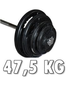 Kumitettu levypainosarja 47,5 kg GR-R-LHS-475