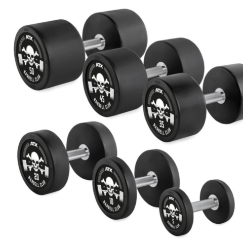 ATX® PRO-Style musta Barbell Club käsipainosarja 5-20 kg