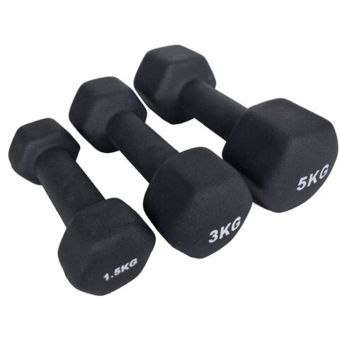 Neopreenikäsipaino Corefit® 1,5 kg musta / kpl