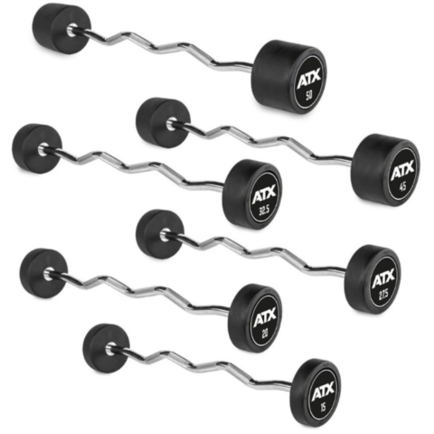 ATX® Pro Style kiinteä kumitettu Mutkatanko 10-50 kg ATX-logolla