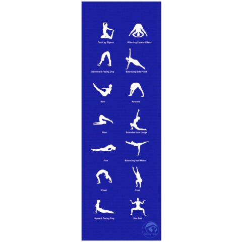 Jumppamatto kantokahvalla - 180x60x0,5 cm sininen