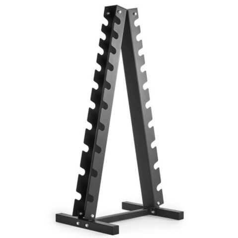 Käsipainoteline pyramidi 10 parille krom. käsipainoja musta