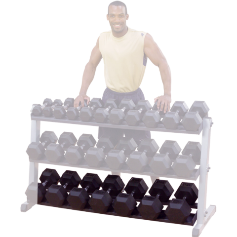 Lisätaso käsipainoteline kumitetuille käsipainoille 158 cm