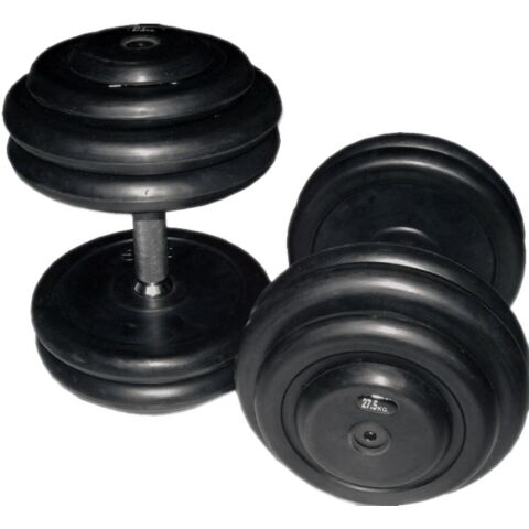 Kumitetut kiinteät käsipainot 2 x 24 kg