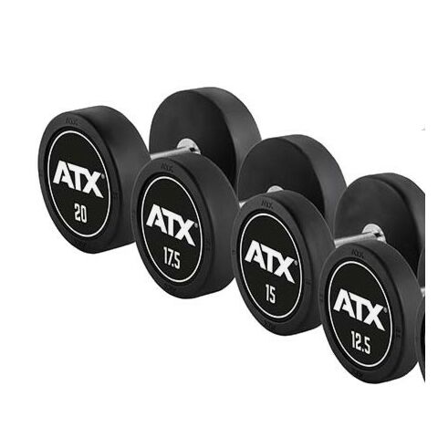 ATX® PRO-Style käsipainosarja logolla ja mustalla pohjalla  5-20 kg