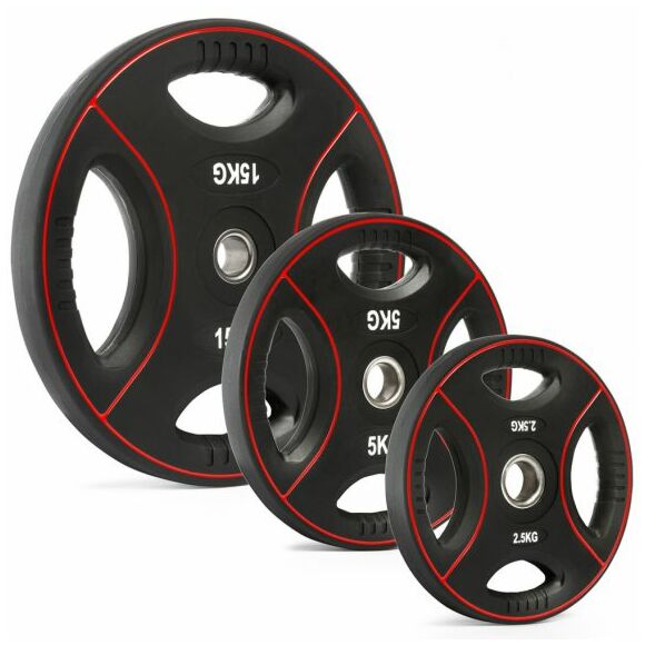 Polyuretaani Levypainot otekahvoilla 30 mm 1,25 kg - 20 kg