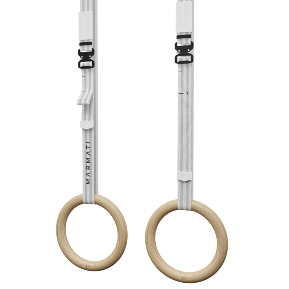 Marmati Voimistelurenkaat puiset 32cm - valkoinen