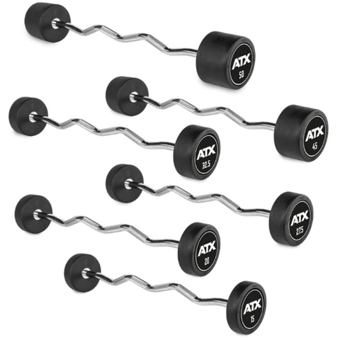 ATX® Pro Style kiinteä kumitettu Mutkatanko 10-50 kg ATX-logolla