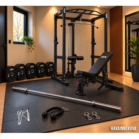 Kotisalipaketti voimaharjoitteluun - 6m2 - korkeus alle 2m