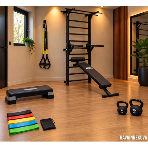 Kotisalipaketti toiminnalliseen treeniin - 4m2