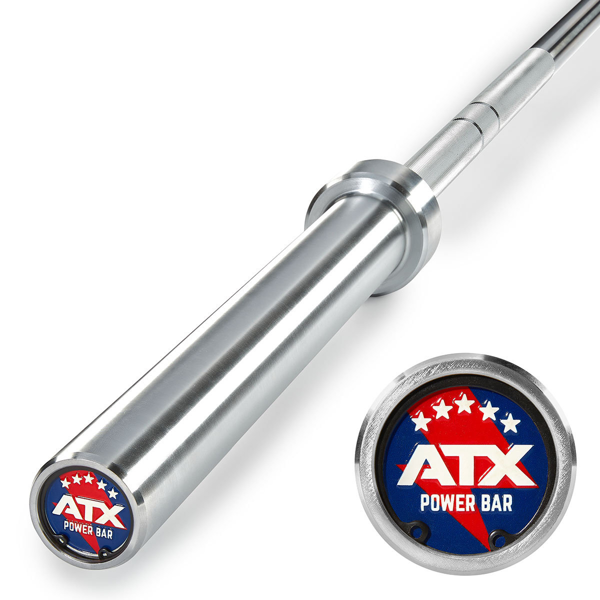 ATX® Power Bar chrome Blue 20 kg +700 kg