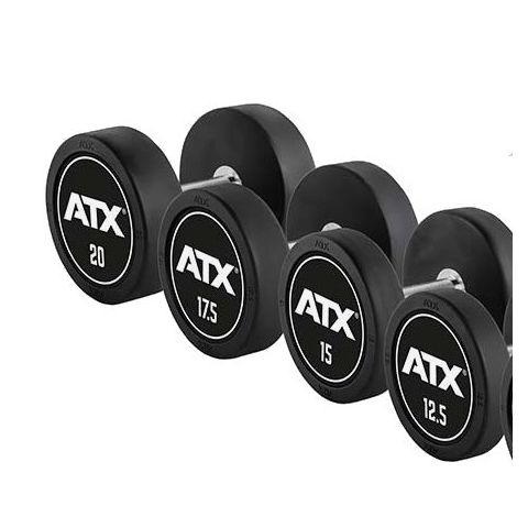 ATX® PRO-Style käsipainosarja logolla ja mustalla pohjalla 5-40 kg